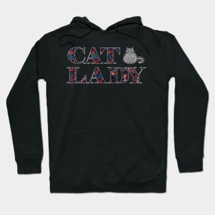 Cat Lady Hearts Dashed Hoodie